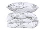 L'essentiel linge de maison Cicory - Blanco y Verde, Juego de Fundas para Edredón Ranforce Doble de 4 Piezas